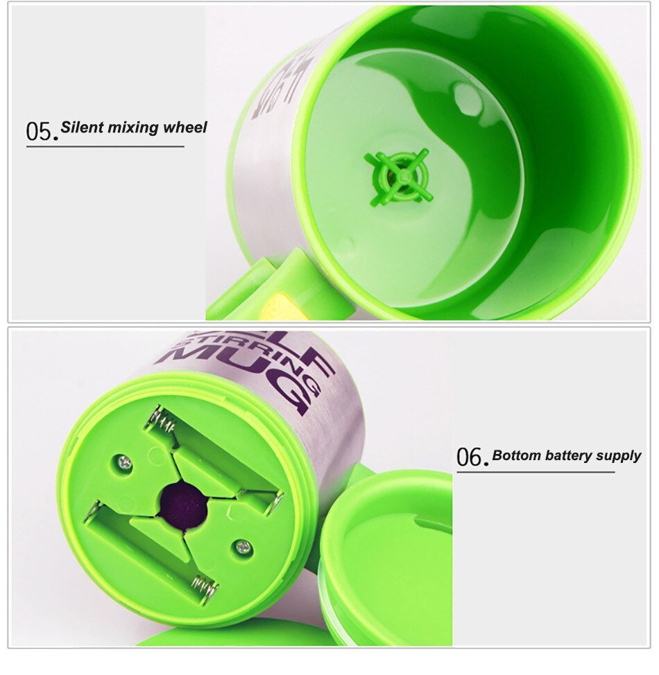 🔄 Self Stirring Mug — Taza Térmica Mezcladora 400 ml - Imagen 12