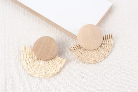 Aros de Rafia Natural, Madera y Metal – Miscellaneous by CAFF