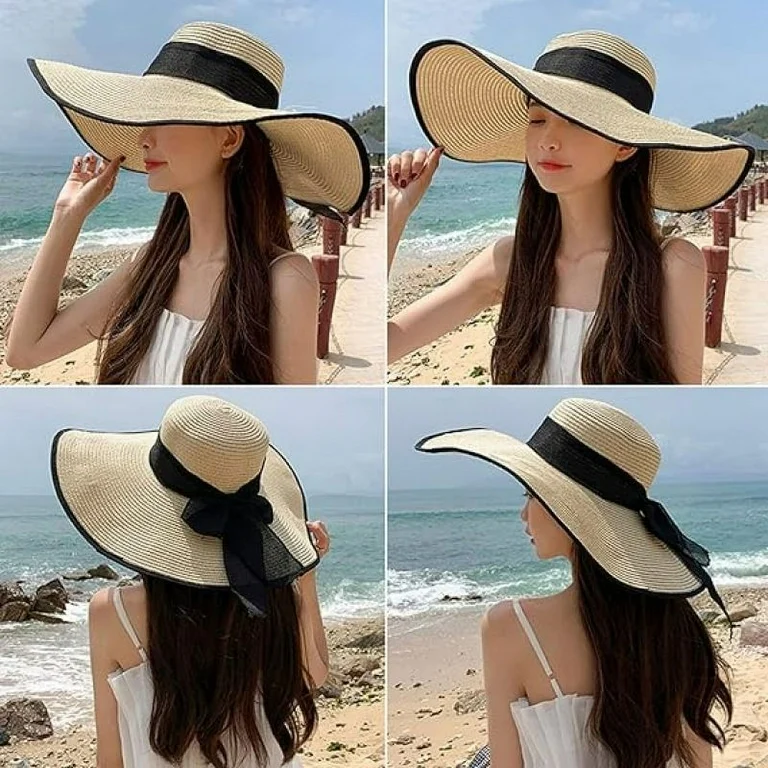 Capelina Elegante de Ala Ancha con Moño Negro – ¡Estilo y Protección Todo en Uno! 🖤 - Imagen 3