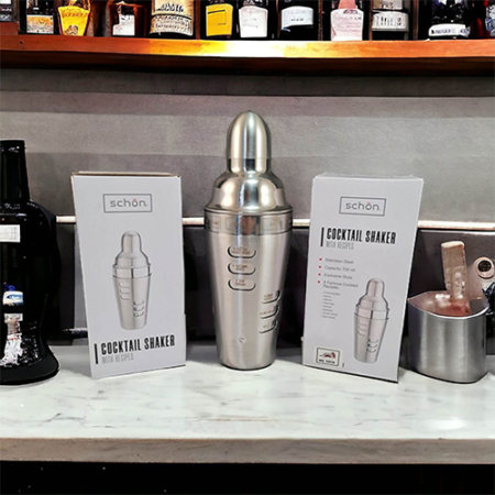 Coctelera Acero Inoxidable Recetas Bar Profesional Schon - Imagen 4
