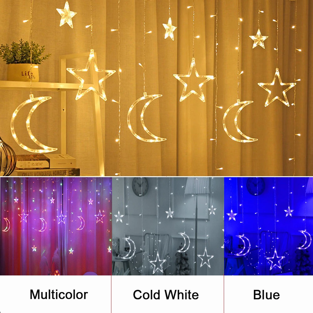 Cortina guirnalda de luces de Navidad hogar Año Nuevo decoración de la boda - Imagen 4