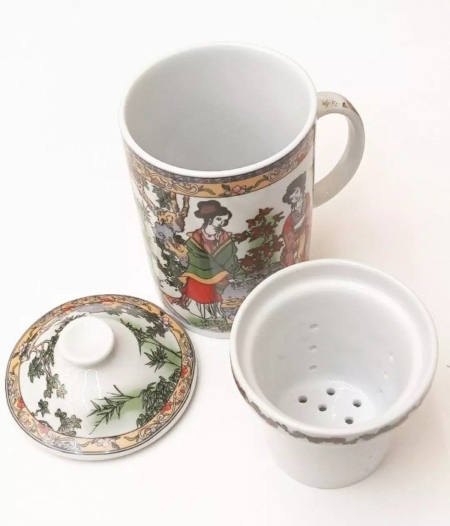 Taza de Porcelana China con infusor - Imagen 3