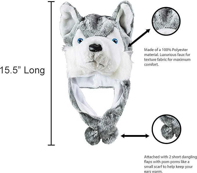 Gorro peluche Cosplay Husky - Imagen 6