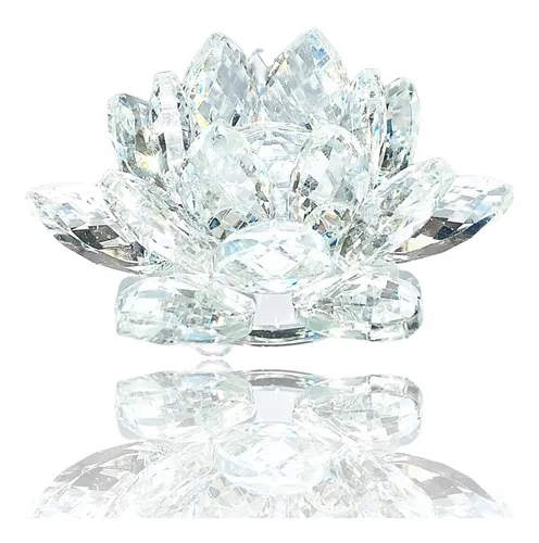 Loto de cristal transparente, flor de cristal brillante con caja de regalo - Imagen 21