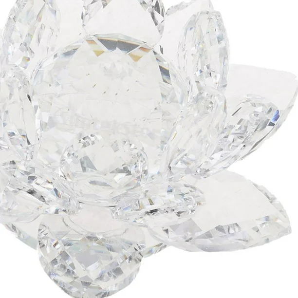 Loto de cristal transparente, flor de cristal brillante con caja de regalo - Imagen 37