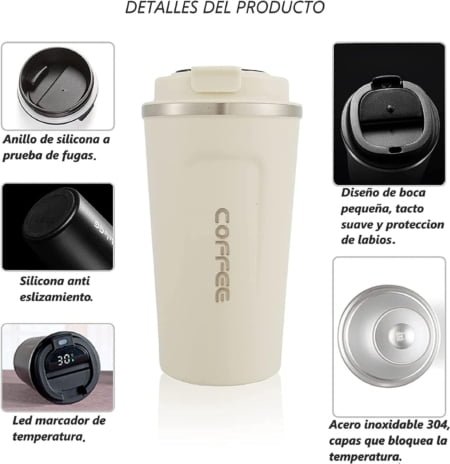 Vaso Térmico Aconcagua de Acero Inoxidable Inteligente con Pantalla LED Táctil - Imagen 12