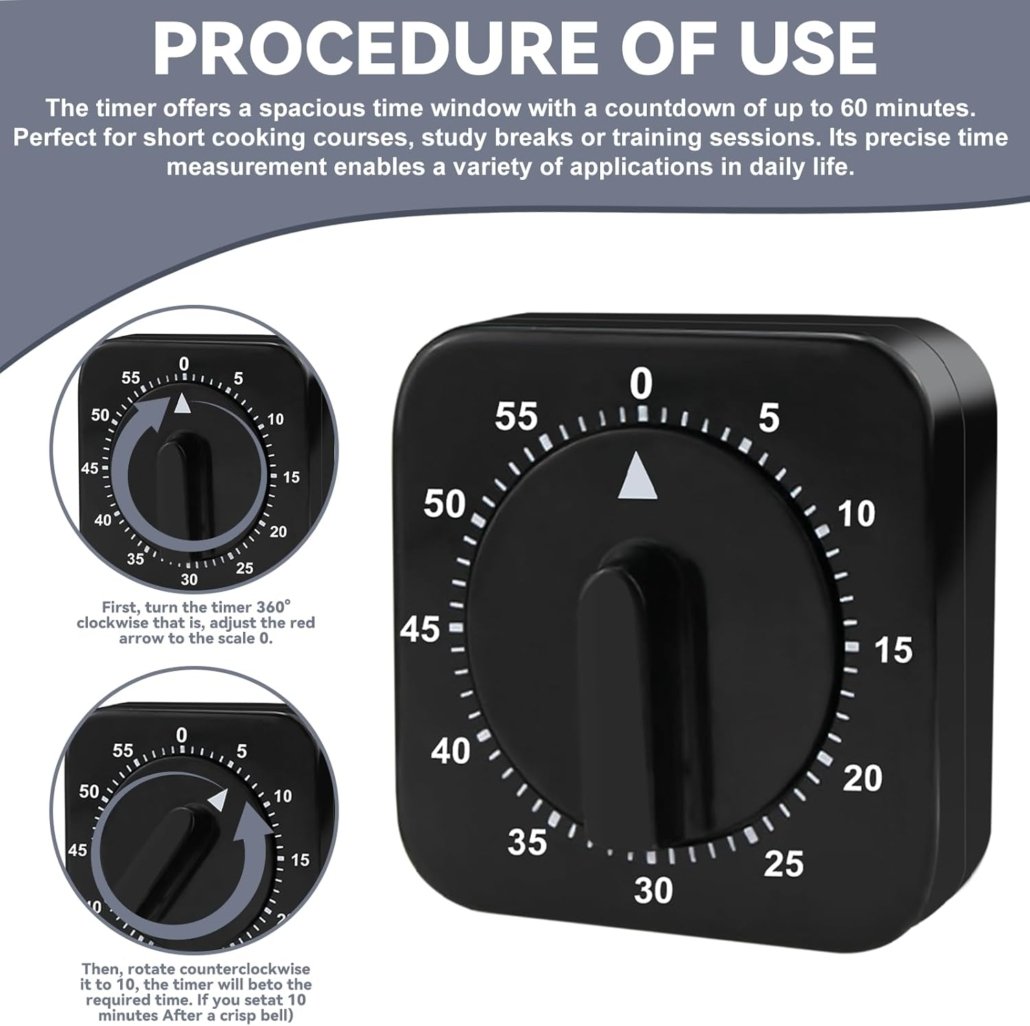 Temporizador Timer Cuadrado Net - miscellaneousbycaff.com.ar