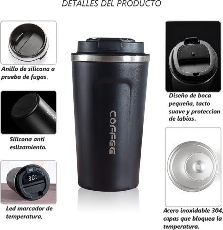 Vaso Térmico Aconcagua de Acero Inoxidable Inteligente con Pantalla LED Táctil - Imagen 2