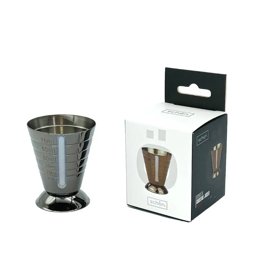 🍸✨ Jigger Gunmetal Schön — La Precisión del Buen Anfitrión