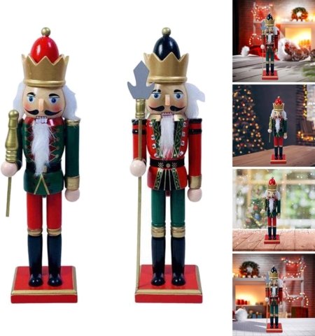 Elegante Figuras de Cascanueces Soldado Nutcracker 20cm - Imagen 3