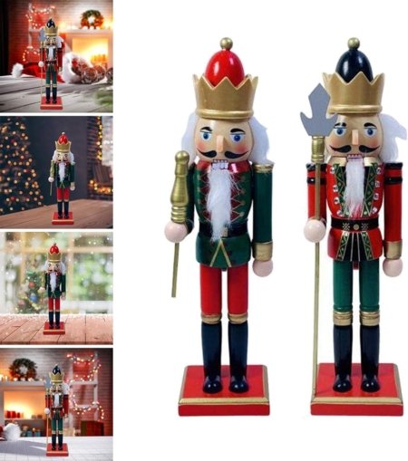 Elegante Figuras de Cascanueces Soldado Nutcracker 20cm - Imagen 4