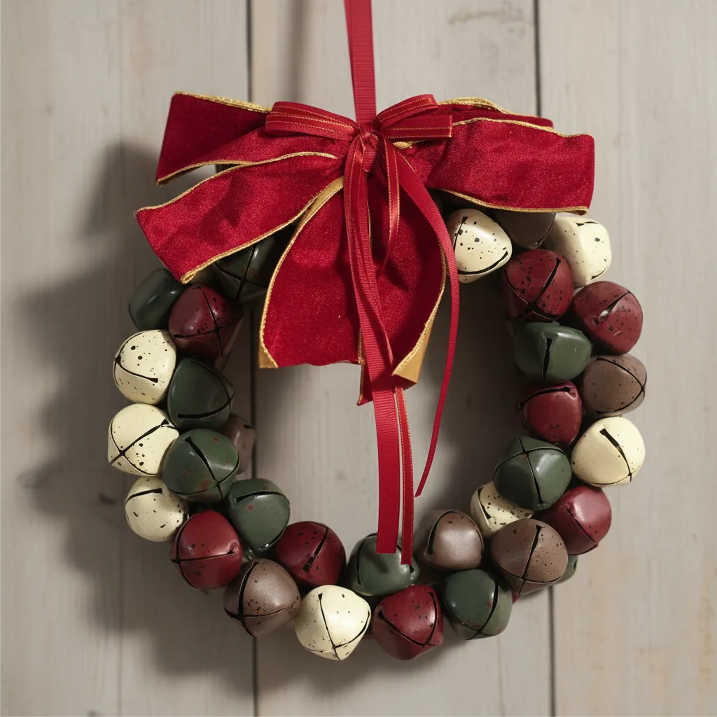 Navidad Corona Trio de colores Cascabeles - Imagen 5