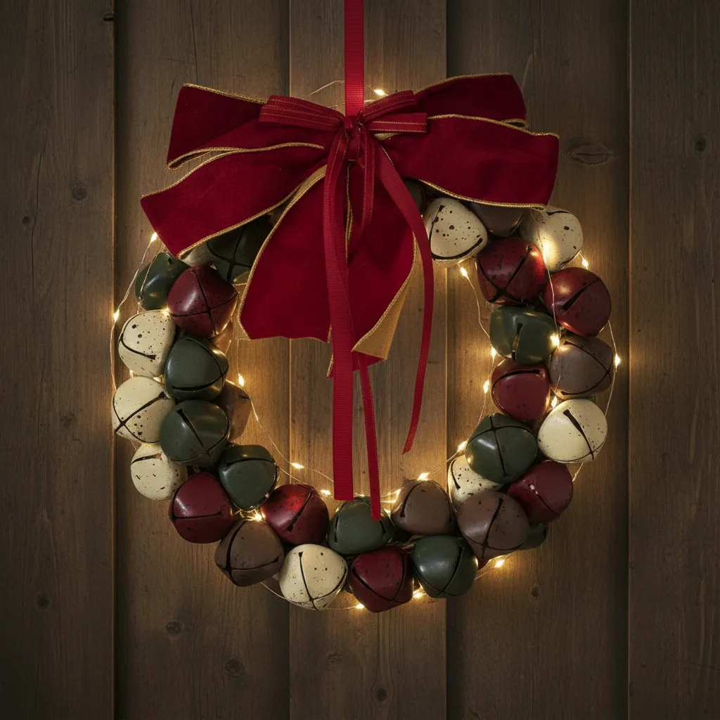 Navidad Corona Trio de colores Cascabeles - Imagen 6