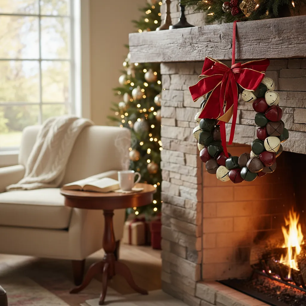 Navidad Corona Trio de colores Cascabeles - Imagen 4