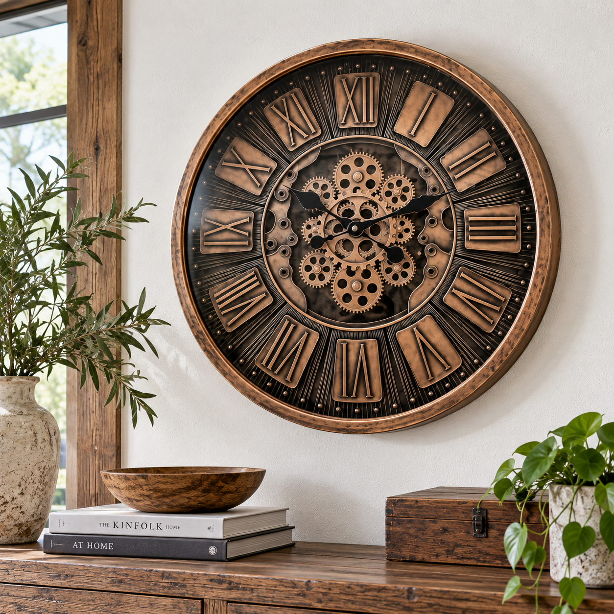 🕰️ Reloj de Pared Glasgow · Engranajes en Movimiento - Imagen 3