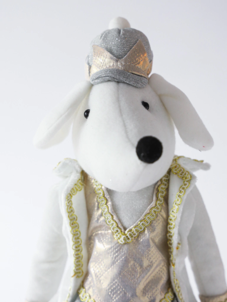 Navidad Ratoncito Blanco y dorado - Imagen 4
