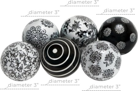 Esfera de porcelana Print Negro - Imagen 9