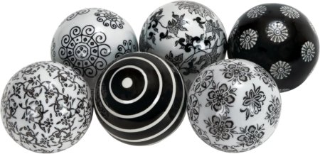 Esfera de porcelana Print Negro - Imagen 3