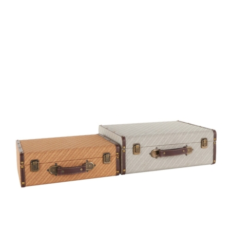 Set x 2 Baúles decorativo de madera multicolor con tachuelas vintage - Imagen 4