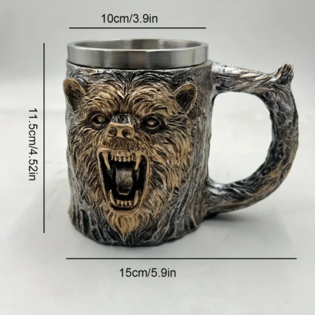 Jarro Mug Acero Cabeza de Oso - Imagen 11