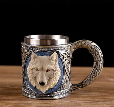 Taza Jarro Mug temática Medieval Lobo - Imagen 14