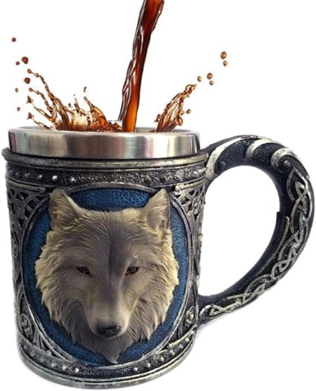 Taza Jarro Mug temática Medieval Lobo - Imagen 12