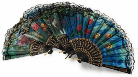 Abanico Souvenir Tela y PVC Art - Imagen 6