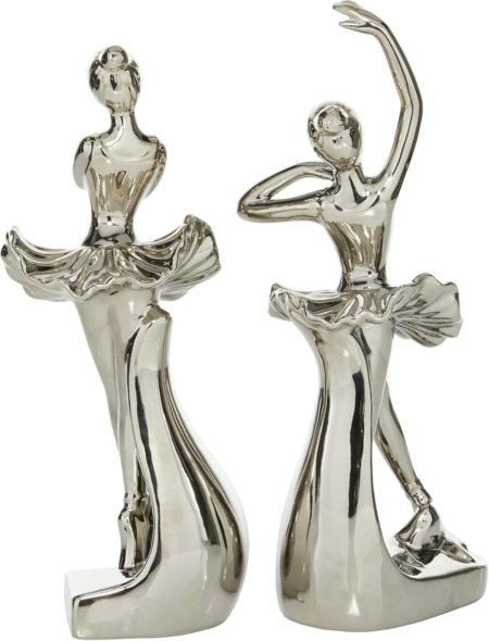 Escultura Deco Bailarina de Porcelana - Imagen 4