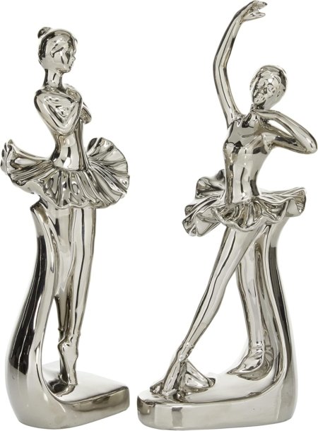 Escultura Deco Bailarina de Porcelana - Imagen 7