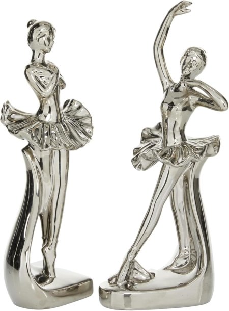 Escultura Deco Bailarina de Porcelana - Imagen 5