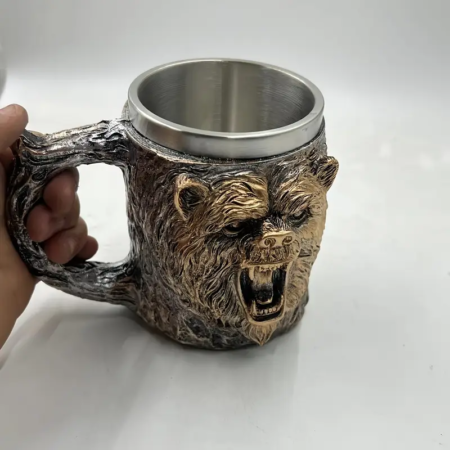 Jarro Mug Acero Cabeza de Oso - Imagen 5