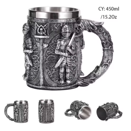 Taza Jarro Mug temática Medieval  de Juego de Tronos con el caballero medieval - Imagen 6