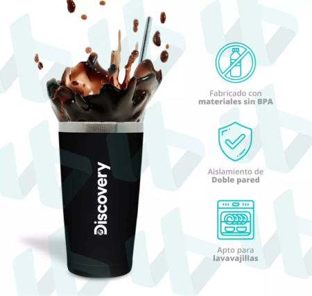 Vaso Térmico Discovery 600 Ml Acero Inoxidable Con Sorbete - Imagen 7