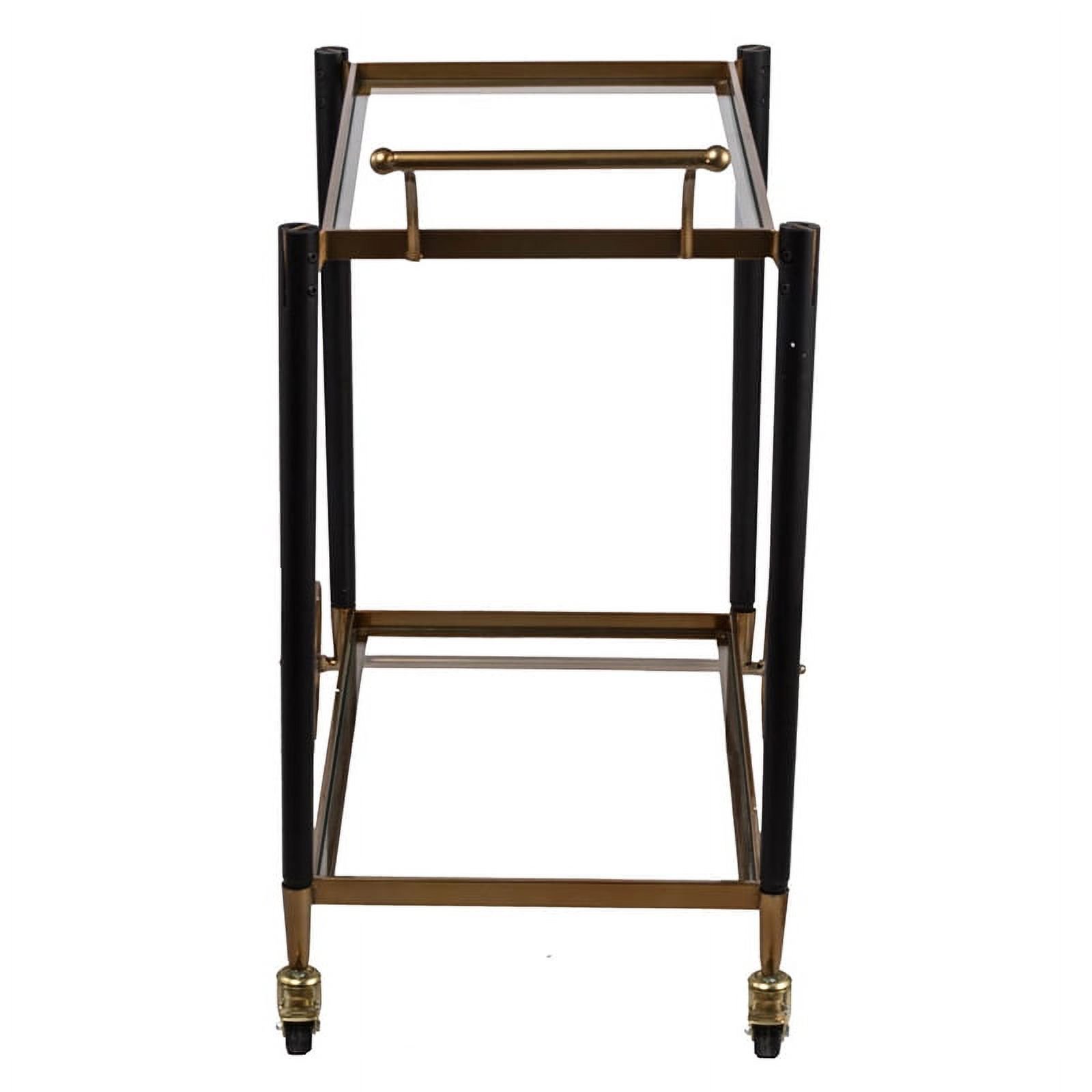 Mesa de Apoyo Carrito de Servicio de Vidrio Dorado - Imagen 6