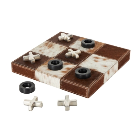 Juego de tres en raya de aluminio  con piel - Imagen 5