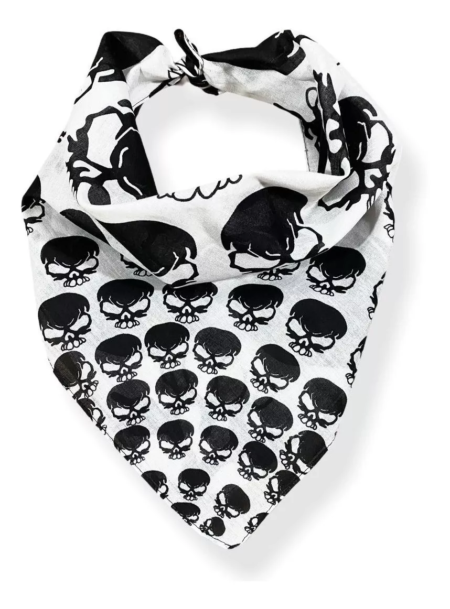 Pañuelo  Skull White and Black