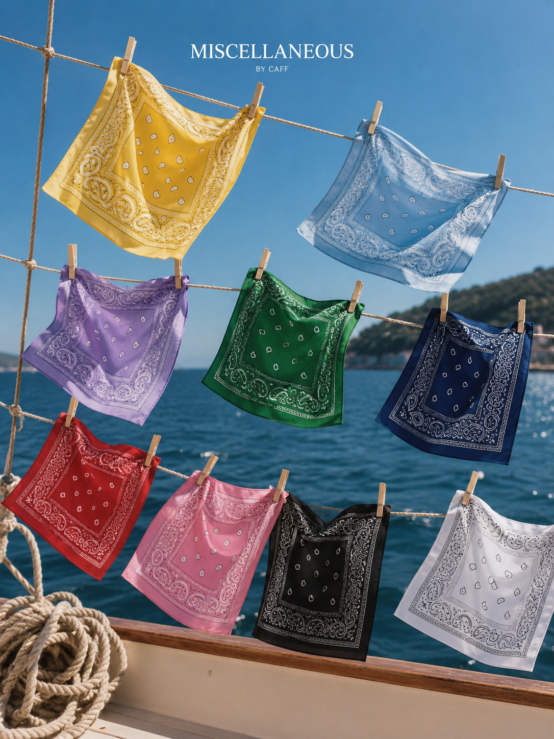 🧿Pañuelo Bandana Pasley 55x55 cm Unisex | Miscellaneous By CAFF - Imagen 2