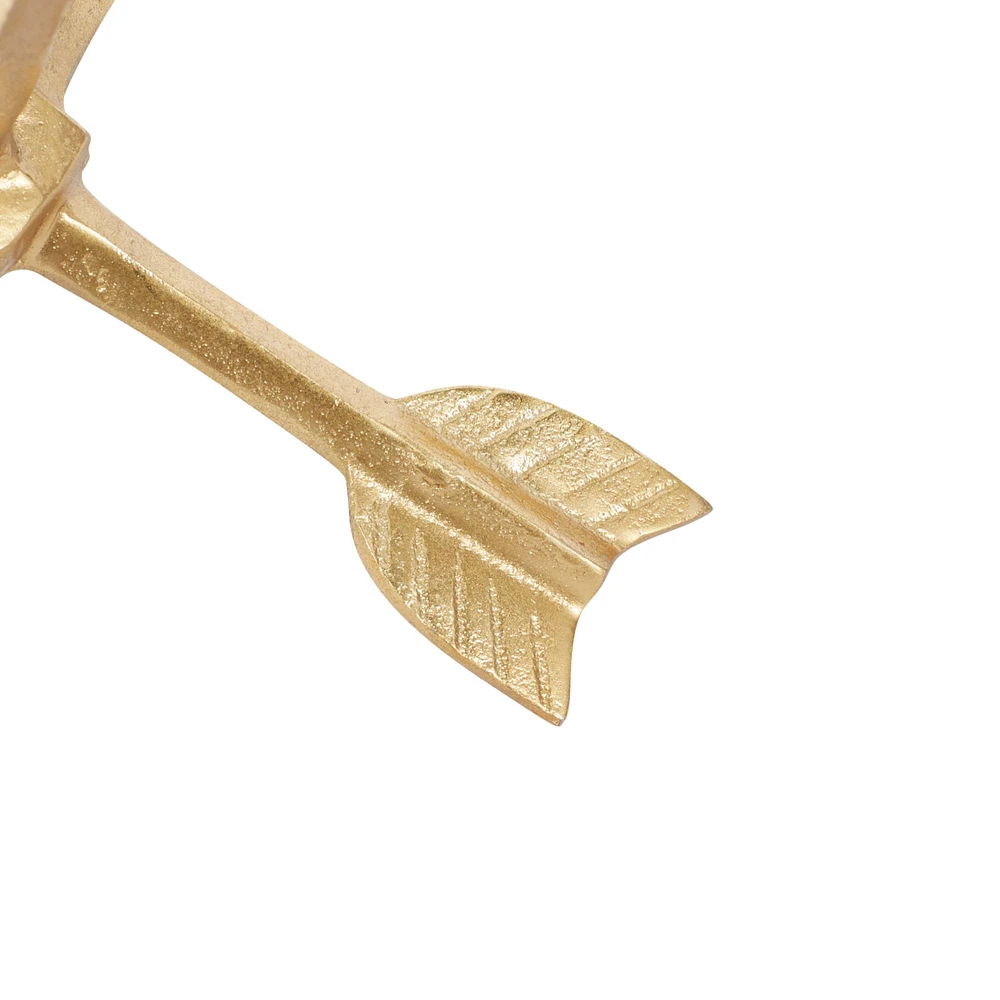 Escultura de flecha glamurosa de aluminio dorado - Imagen 5