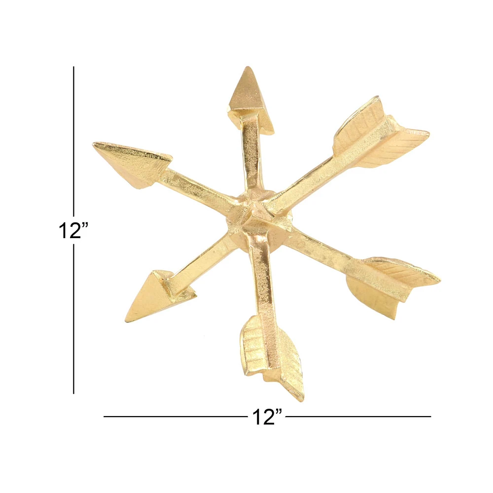 Escultura de flecha glamurosa de aluminio dorado - Imagen 6