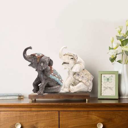 Elefante BB Blanco Manto Clasico y Piedras - Imagen 7