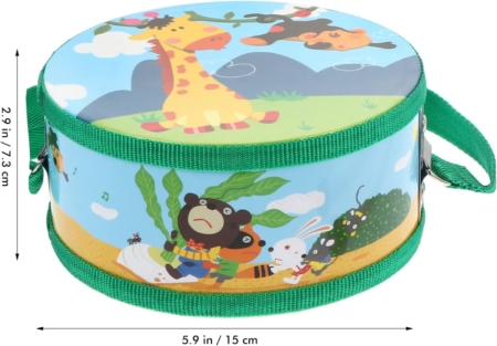 Tambor de madera Infantil con 2 Baquetas y correa - Imagen 15