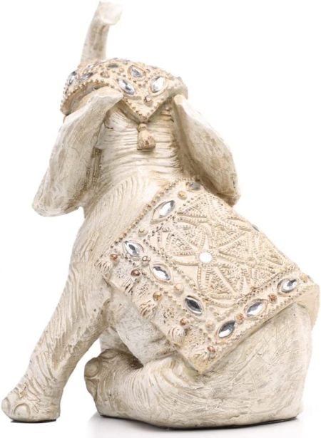 Elefante BB Blanco Manto Clasico y Piedras - Imagen 4