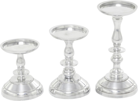 Set x 3 Candelabros Portavela pilar de aluminio - Imagen 4