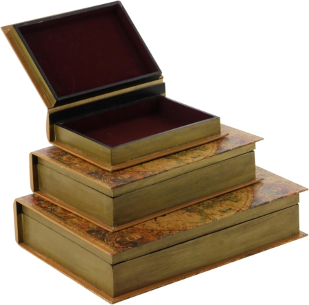 Libro Caja Decorativa de Madera  Almacenamiento Secreto - Imagen 5