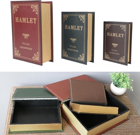 Caja de guardado pequeña Libro Ecocuero Hamlet - Imagen 8