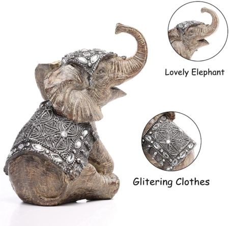 Elefante BB Gris Manto Clasico y Piedras - Imagen 8