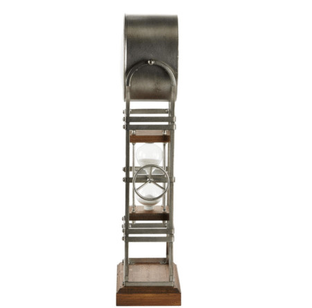 Reloj de mesa Vintage Duette Reloj De Arena Y Reloj Analogico Madera Y Metal - Imagen 8