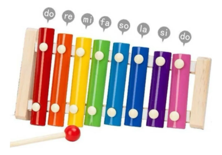 Instrumento Musical Infantil Xilofon Infantil 8 notas madera chico - Imagen 3