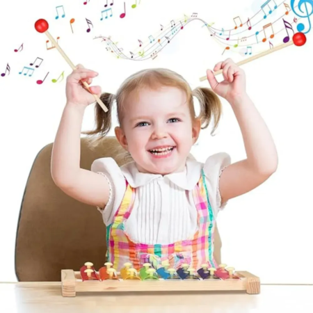 Instrumento Musical Infantil Xilofon Infantil 8 notas madera - Imagen 2