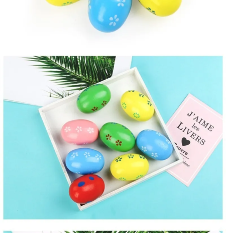 Huevito Maraca de madera Infantil - Imagen 4